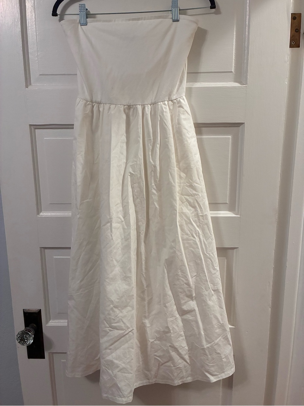 NWT Gap Mixed Media Midi Dress Off White Size XS Petite - Picture 2 of 7